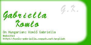 gabriella komlo business card